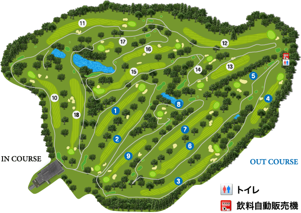 course boardで扱うゴルフコースのマップ